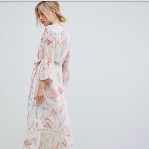 ASOS maxi wrap dress in soft floral